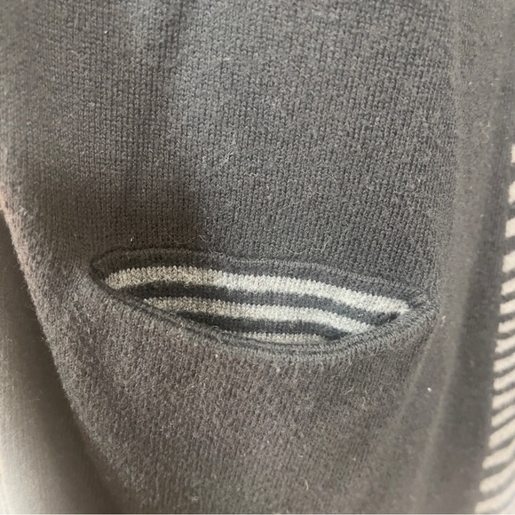 Foxcroft Elbow Patch Button Up Strip Back Cardigan Small - Picture 9 of 9